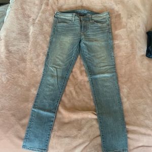 Light wash blue jeans